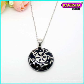 Collier de pendentif rond en gros de haute qualité en gros de haute qualité